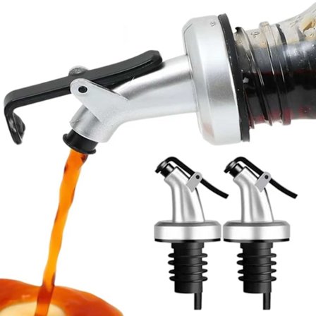 2-Pack Kork till Olivolja Hällpip Droppkork med Lock Grå