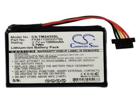 Batteri for navigator, GPS for TomTom Go 2435, Go 2435TM, Go 2535 osv.