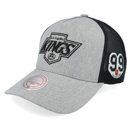 Mitchell & Ness - NHL Grå trucker Caps - Los Angeles Kings Vintage Grey Heather Trucker @ Hatstore
