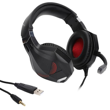 G319 Trådbundet LED Gaming Headset med Mikrofon för PS4 PC Ljusande Hörlurar