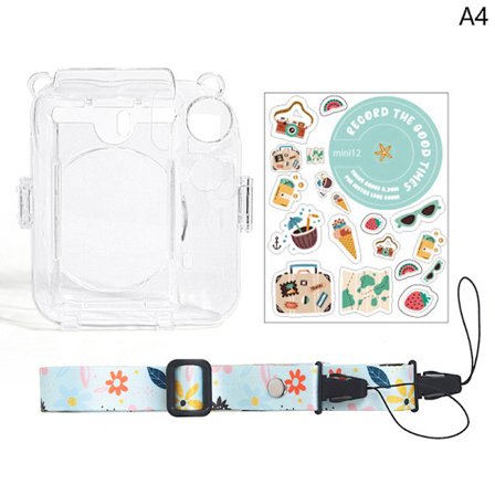 1Set för Instax Mini 12 Transparent kameraväska Travel Shoulder