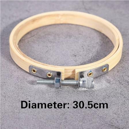 1 kpl 8-40,5 cm pyöreä kirjontakehys runko puu bambu käsin kirjonta rengas DIY ristipisto työkalut neulaveneille 30.5cm