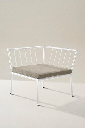 Jotex - Soffmodul Hörn Vit/ljusgrå dyna MENTON - Köp Utesoffor & utebänkar hos Jotex