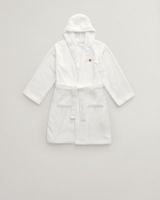 GANT - Archive shield terry morgenkåpe til barn white