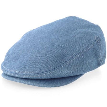 Brixton - Blå flatcap Keps - Hooligan Denim/Off White Snap Cap @ Hatstore