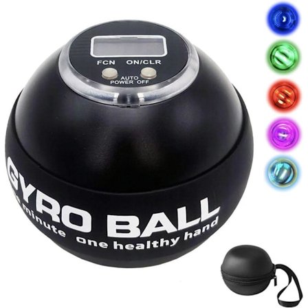 Gyro Ball Håndtrener med teller og LED, Wrist Ball Grepstrener for håndledd og underarm