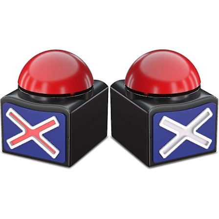 Spil Buzzere Med Lyd - 2 Pak Buzzer Knap Med Lys, Spil Show Buzzere