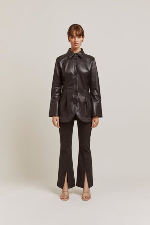 Malina - Gracie Hemd aus Kunstleder - XS - Black