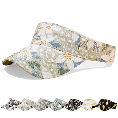 Solskjerm for kvinner - sommer Justerbar solskjermhatt, Golf solskjerm Dame solskjermhatt Hestehale Baseballcaps Trykt Tennis Løpesolskjermer caps