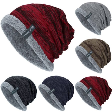 Dam varmare vinter stickad slouch mössa skidhatt - high quality