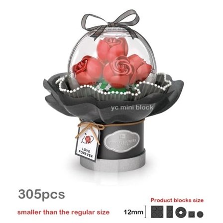 Luova aalto pallo kukka ikuinen kukka pidin kimppu rakennus palikka ruusu auringonkukka valaisin setit lelu