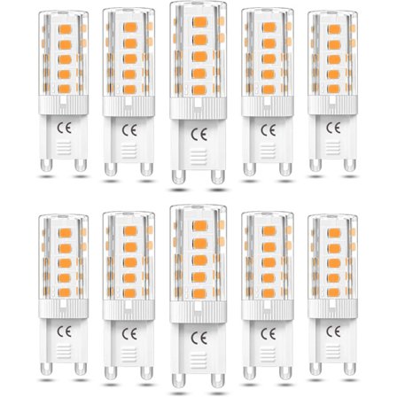 G9 LED-pære 3W Dæmpbar Varm Hvid 3000K, 10-pak