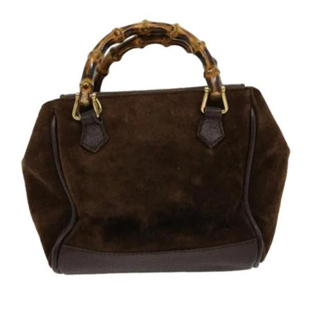 Gucci Vintage, Pre-owned Suede Handbag Bruin, Dames, Maat:ONE Size,leer