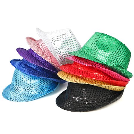Western Paljett Fedora Hatt Bling Dance Hats