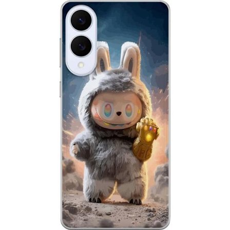 Kompatibel Mobilcover til Samsung Samsung Galaxy S25 Edge Sød, fluffy kaninfigur med magisk handske i et episk lysmiljø, legende fantasyillustration