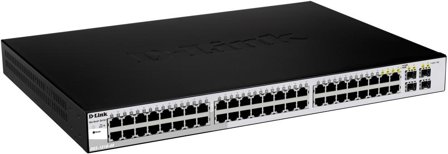 D-LINK switch, 48x10/100/1000Mbps, Layer2, 4xSFP