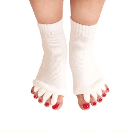 Bløde yogastrømper / tåstrømper - One Size