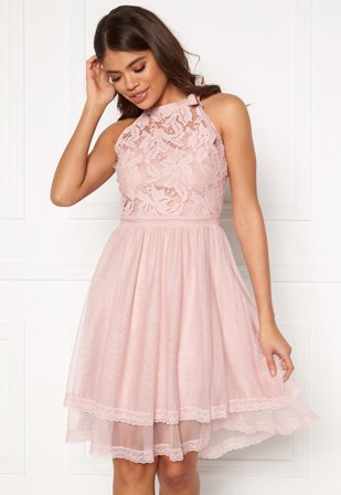 VILA - Zinna New S/L Dress - Pale Mauve - Kläder - - Bubbleroom