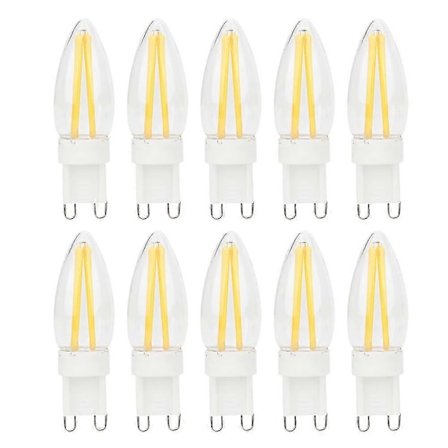 10 st G9 Dimbar Lång Filament BiPin LED Lampa för Hem Bilbelysning 3W AC220V