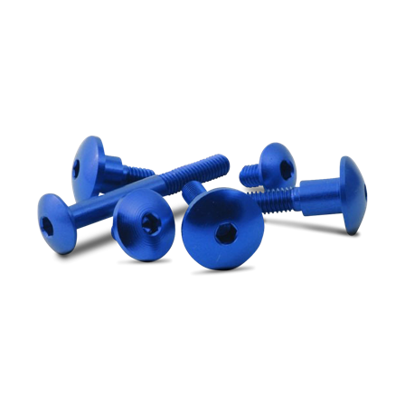 Valter Moto Screw Button Head M6 Blue