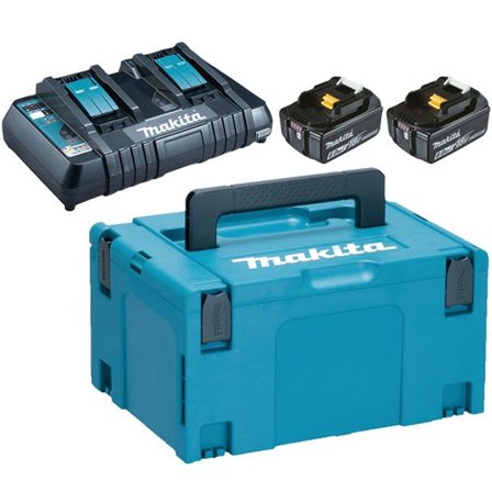 Makita Powerpack 198077-8 Ladepakke 2 stk. 6,0 Ah batterier, lader, veske, Maskintilbehør & forbruk