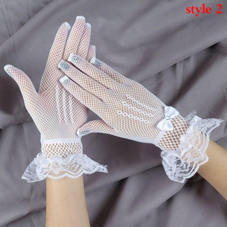 Kvinder Handsker Mesh Fishnet Handsker Lace Vanter Full Finger Handske