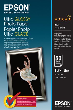 Epson Ultra Glossy Photo Paper - fotopapir - blank - 50 ark - 130 x 180 mm