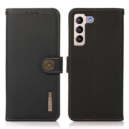 Khazneh Samsung Galaxy S22 Plus Fodral Rfid Äkta Läder Svart