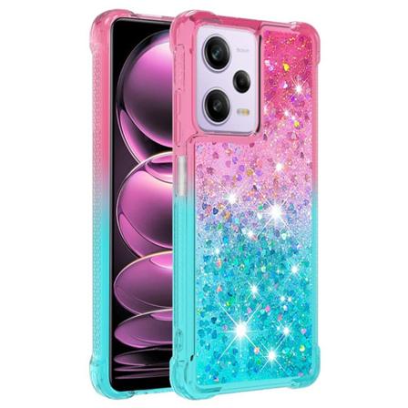 SKALO Xiaomi Redmi Note 12 Pro 5G Kvicksand Glitter Hjerter TPU Multicolor