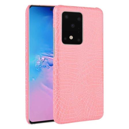 Croco cover - Samsung Galaxy S20 Ultra - Lyserød Pink