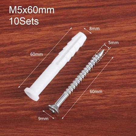 10 set/pack Expansionsskruvar Expandera spikbult set 10 SET