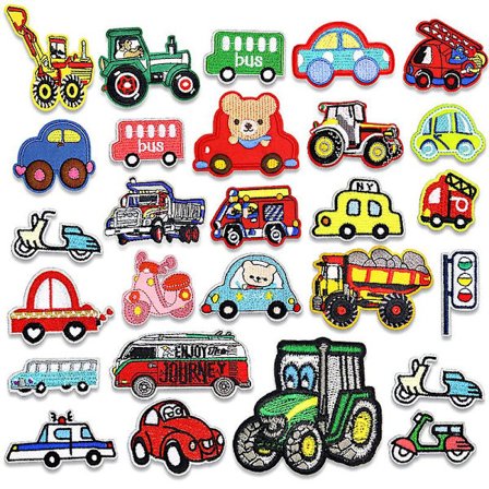 Dww-27 kpl:n silitysmerkki, kilpa-auto, paloauto, auto silitysmerkit, auto silitysmerkki ommeltava merkki