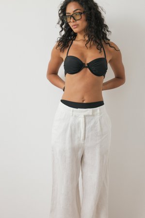 NA-KD Haut de bikini triangle à armatures et dos nu - Bikinis - Noir - EU 70D