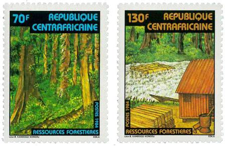 Centralafrika - YT 634-35 - Postfrisk