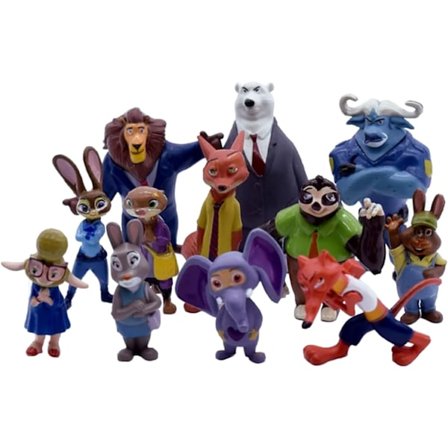 12 stk Disney Pixar Zootopia Zootropolis Legetøjsactionfigur