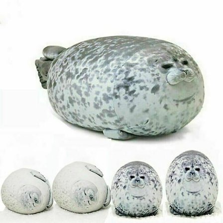 Stor Plumpig Blob Fluffig Säl Plysch Hav Kudde Fylld Dock Leksak (YJD)