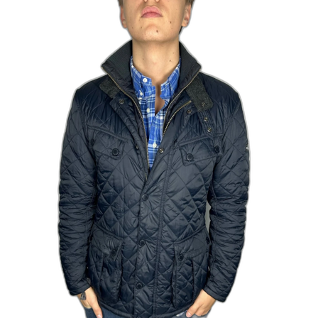 Mörkblå quiltad jacka från Barbour