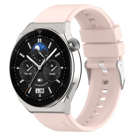 Rosa Rosa Silikon Klokkereim kompatibel med Huawei Watch Gt 3 Pro 46mm 22mm kompatibel med Huawei Watch Gt 3 Pro 46mm 22mm