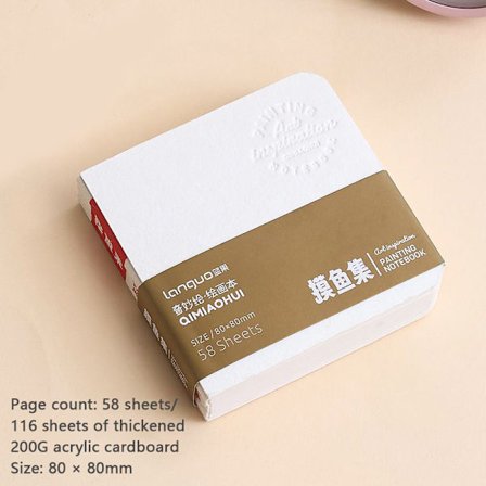 Rejse Akvarel Bog Mini Bærbar Skitsebog Medium Og Thi