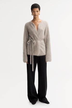 Soft Goat - Brushed cardigan - Women cashmere sweater - XS - Greige