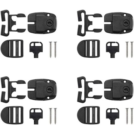 4 sett med spa-lokk-klips, spa-lokk reparasjonssett med nøkkel og spa-lokk tilbehør for spa-dekselstropper