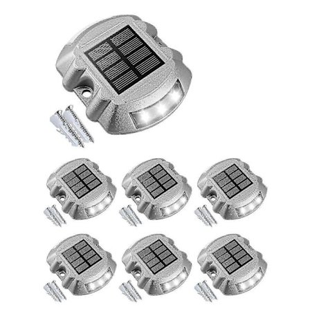 Solcelle Dæk Lys Indkørsel Dock Lys Led Trådløs Ip67 Vandtæt Udendørs Advarsel Trin Lys Til Indkørsel Fortov Have Gangsti Gård