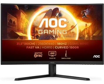 AOC 32'' CQ32G4VE - Fyndvara - Välvd 32tum QHD-gamingskärm med snabb respons