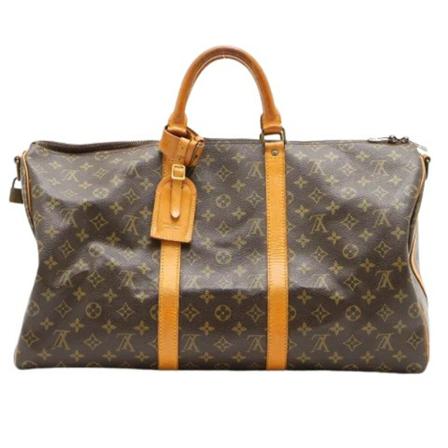 Louis Vuitton Vintage, Pre-owned Coated Canvas Keepall Bag Bruin, Dames, Maat:ONE Size