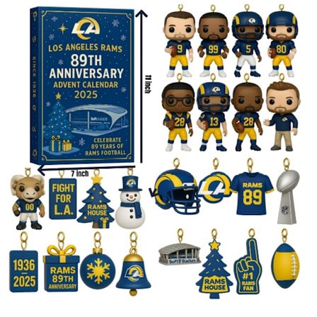 Personlig julegaveæske med fodboldhold-vedhæng og julekalender