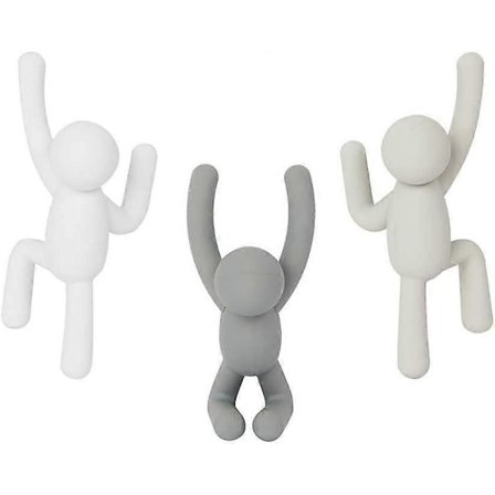 Veggkroker - Dekorative veggmonterte kleshengere for oppheng av jakker, skjerf, vesker, lommebøker, ryggsekker, håndklær og mer, sett med 3