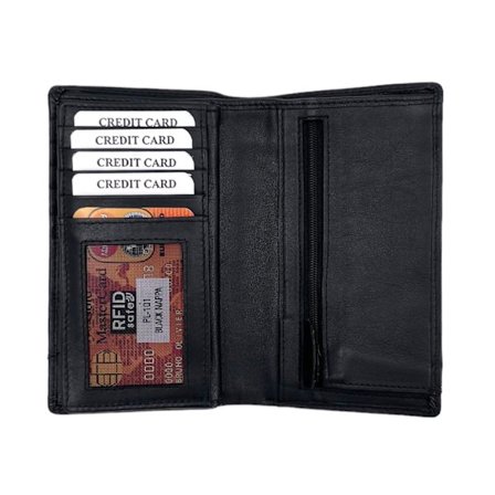 Herre-læderpung Sort