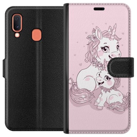 Kompatibelt Plånboksfodral till Samsung Samsung Galaxy A20e Enhörning