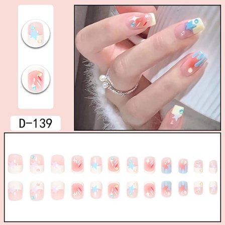 2 æsker 24 stk./æske Fake Nails Press On Nail Tips 09-2BOXS 09-2BOXS