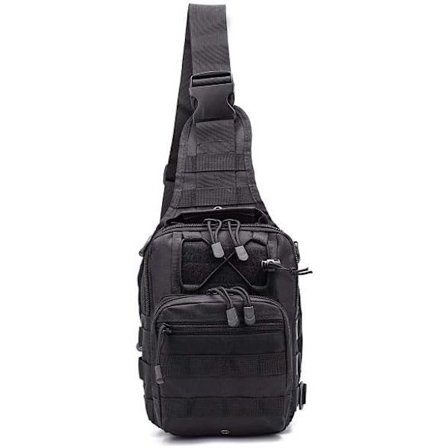Sling Bag Taktisk Ryggsekk Utendørs Skulder Bag Satchel Brystpakker Dagstursekker for Smarttelefon Klatring Camping Sykling Fotturer